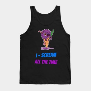 Halloween Cute Ice Cream Monster Tank Top